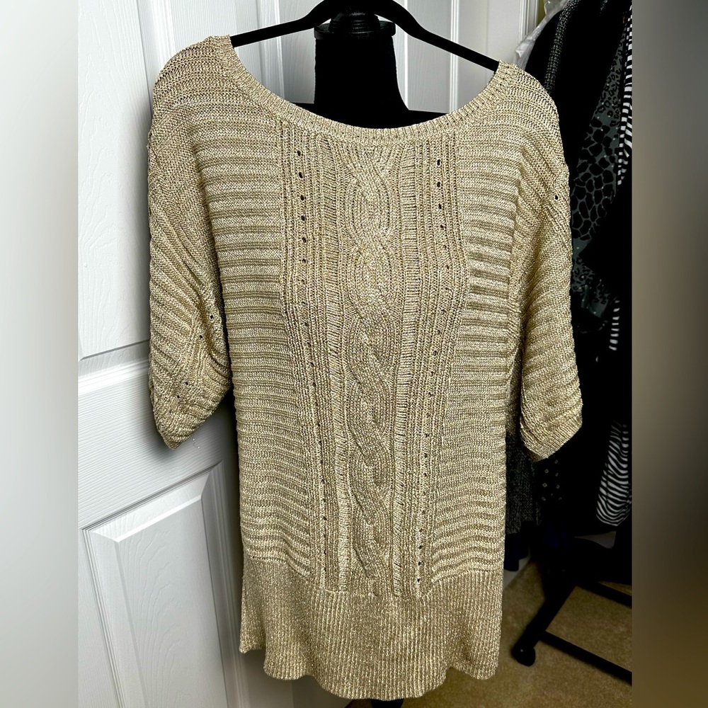 Shimmery Scoop Neck Sweater from White House Black Marker